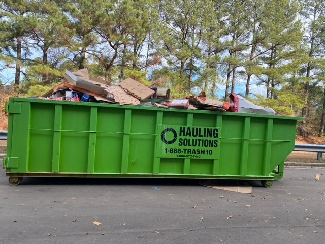 Dumpster full at jobsite