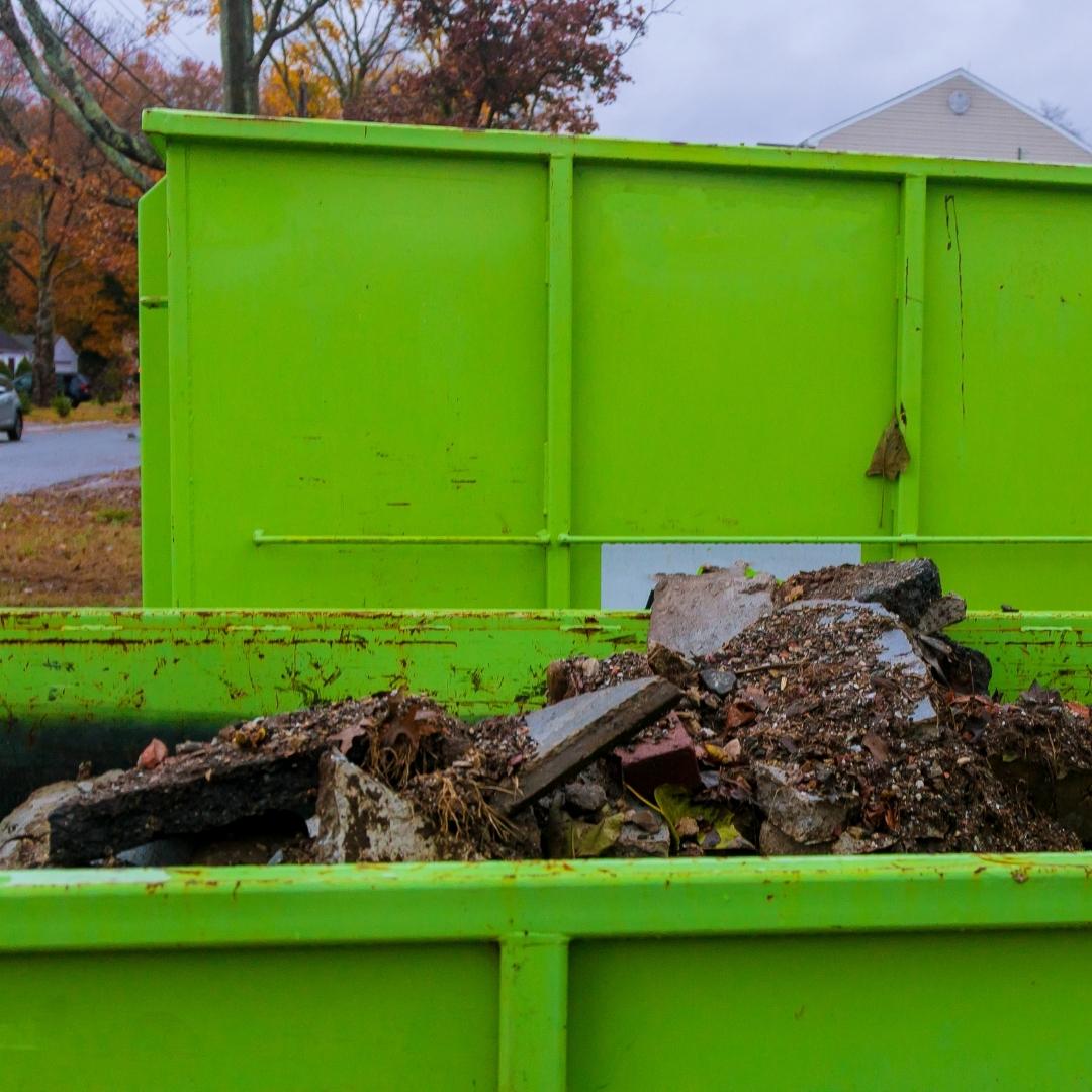 roll off dumpster outside