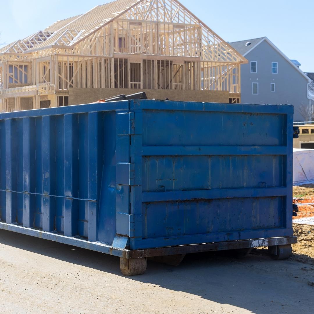 roll off dumpster at new construction