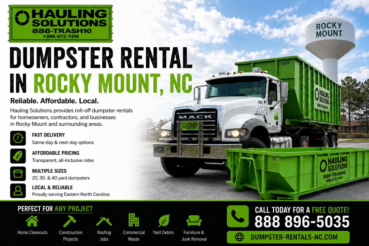 dumpster rental Rocky Mount NC